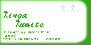 kinga kumits business card